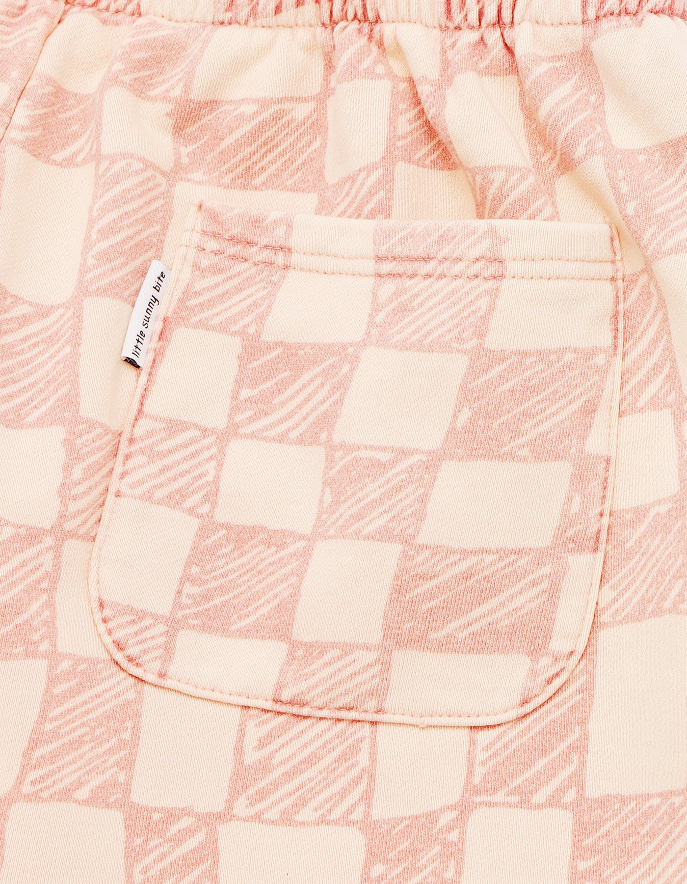 Checker sweat pants / PINK