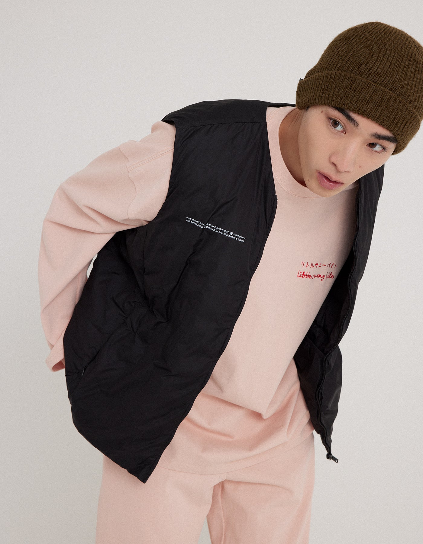 Logo long tee / PINK